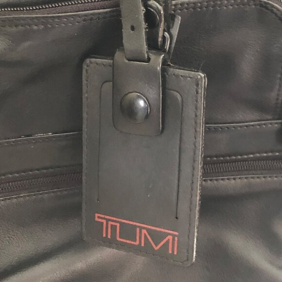 Vintage TUMI 904D3 Black Nappa Leather Laptop Briefcase Messenger Bag Rare - Picture 7 of 12